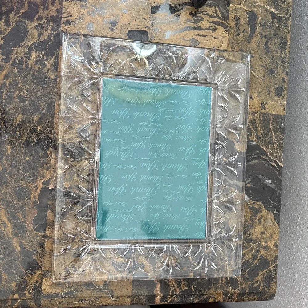 WATERFORD Crystal Thank You 5x7 Picture Frame 8.75